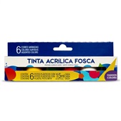 Tinta Acrílica Fosca 15ml 6 Cores Acrilex
