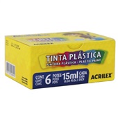 Tinta Plástica 15ml 6 Cores Acrilex