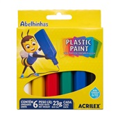 Tinta Plástica 20ml 6 Cores Acrilex