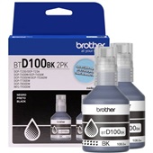 Garrafa de Tinta Brother Preto Refil BTD1002PK 2 UN