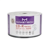 CD-R Maketech 52X 700MB 80min Printeble PCT 50 UN