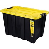 Caixa Organizadora Ordene Ultra Reforçada 55L Preta e Amarelo 1 UN