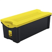 Caixa Organizadora Ordene Estreita Baixa Ultra Reforçada 8L Preta e Am