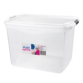 Caixa Organizadora Sanremo de Plástico Flex Alta 80L Transparente 1 UN