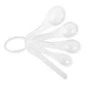 Conjunto de Colheres Medidoras Sanremo Plastico PCT C/4 UN