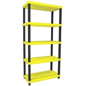 Estante Plástica Ordene 5 Prateleiras VIG OR40400 Preta e Amarela 1 UN