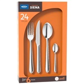 Faqueiro Siena Brinox  Preto 24 Peças