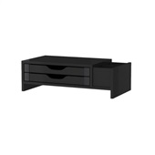 Suporte para Monitor Souza 2 Gavetas 3 Nichos em MDF Preto 1 UN