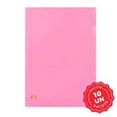 Pasta em L ACP A4 220x310mm Rosa 10 UN