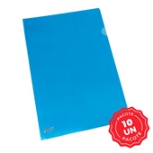 Pasta em L Ofício 230x335mm Azul 10 UN ACP