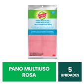 Pano Scotch Brite Multiuso 58x33cm Rosa PCT 5 UN