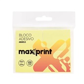 Bloco de Notas Adesivo Maxprint 38x50mm Amarelo 4 UN 100 FL