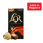 Leve 4 Pague 2 - Cápsula de Café L'Or Espresso Colômbia 5,2g Cada CX 1