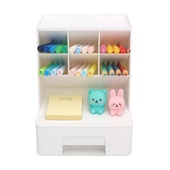 Organizador de Mesa Multiuso Dello com 6 Divisórias e Gaveta 1 UN