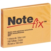 Bloco de Notas Adesivo Notefix 76x102mm Laranja 100 FL