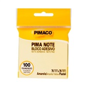 Bloco de Notas Adesivo Pimaco 76x76mm Pima Note Amarelo 100 FL