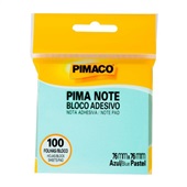 Bloco de Notas Adesivo Pimaco Pima Note 76x76mm Azul Pastel 100 FL
