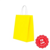 Sacola de Papel Festcolor 18x14,5x7cm Amarelo PCT 10 UN