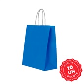 Sacola de Papel Festcolor 18x14,5x7cm Azul Escuro PCT 10 UN