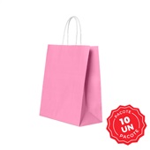 Sacola de Papel Festcolor 18x14,5x7cm Rosa Claro PCT 10 UN