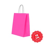 Sacola de Papel Festcolor 18x14,5x7cm Rosa Escuro PCT 10 UN