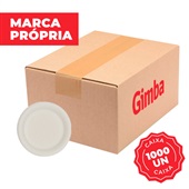 Prato Raso Descartável Bioplast 15cm Caixa com 1000 UN Gimba