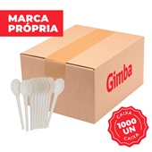 Colher Descartável para Refeição Bioplast Caixa com 1000 UN Gimba