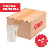 Garfo Descartável para Refeição Bioplast Caixa com 1000 UN Gimba