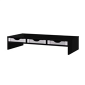 Suporte para Monitor Souza 3 Gavetas em MDF Preto e Branco 1 UN
