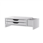 Suporte para Monitor Souza 2 Gavetas 3 Nichos em MDF Branco 1 UN
