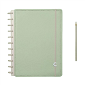 Caderno Inteligente Verde Pastel 80FL Grande 1 UN