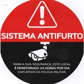 Adesivo Vinil Precificar Sistema Antifurto 14x14cm 1 UN