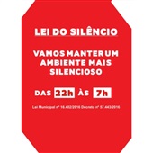 Adesivo Precificar Lei do Silêncio 1 UN