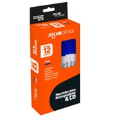 Pincel Marcador Jocar para Retroprojetor CD DVD Azul 2,0mm CX 12 UN