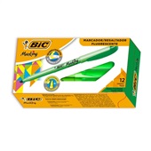 Marca Texto BIC Verde Brite Ponta Chanfrada CX 12 UN