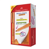 Pincel Marca Texto Faber Castell Grifpen Laranja CX 12 UN