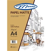 Papel Fotográfico Menno Gráfica Matte Fosco A4 90gr PCT 100 Folhas