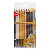 Lápis de Cor Tris Paleta Especial Escandinava 12 Cores e 1 Lápis 6B 1