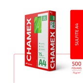Papel Sulfite Chamex A4 Branco 210x297mm 75g Resma 500 FL