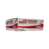 Pincel Quadro Branco Radex Recarregavel Traço 3.0mm Vermelho CX C/12 U