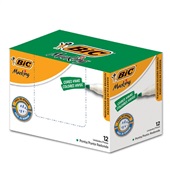 Pincel Marcador Bic Quadro Branco Recarregável Verde CX C/12 UN