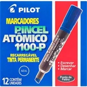 Pincel Marcador Pilot Permanente Ponta Chanfrada Recarregável 1100-P A