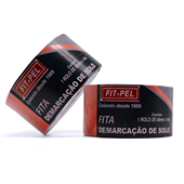 Fita para Demarcação de Solo Fit Pel PVC 48x14 m Vermelha 1 UN