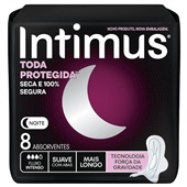 Absorvente Intimus com Abas Noturno Cobertura Suave 8 UN