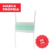 Máscara Descartável Gimba Tripla ERC Cirúrgica PCT C/5 UN
