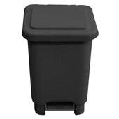 Lixeira Retangular JSN com Pedal Aro para Apoio de Saco de Lixo 25L Pr