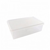 Caixa Organizadora Plasvale com Tampa 6,5 a 7,5L Transparente 33,8x23x11,5cm 1 UN