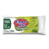 Saco de Lixo Embalixo Sustentável Verde 100L 75x105cm PCT C/15 UN
