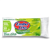 Saco de Lixo Sustentável Embalixo Verde 30L 59x62cm PCT C/30 UN