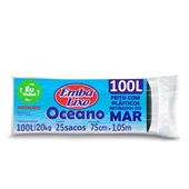 Saco de Lixo Embalixo Reforçado Oceano 100L PCT C/25 UN